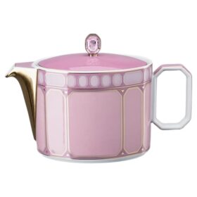 Signum-Teekanne aus Porzellan, klein, rosa