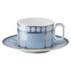 Signum Teetasse mit Untertasse aus Porzellan, blau Signum Teetasse mit Untertasse aus Porzellan, blau