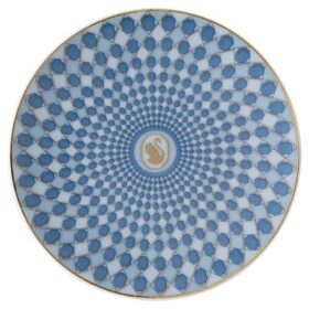Signum-Teller aus Porzellan, klein, blau