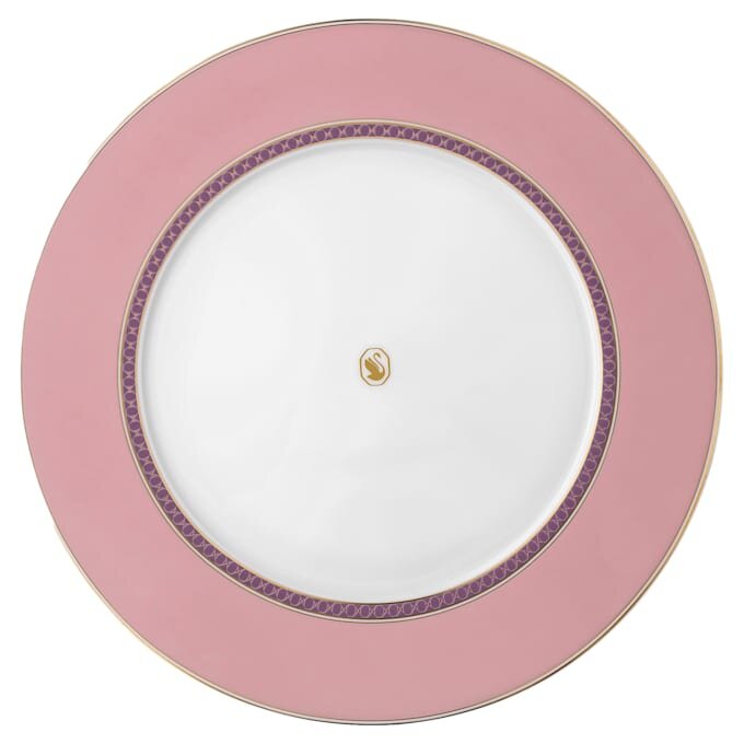 Signum-Teller aus Porzellan, rosa Signum-Teller aus Porzellan, rosa