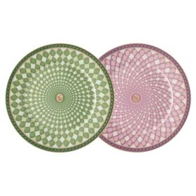 Signum-Teller-Set aus Porzellan, mittelgross, mehrfarbig