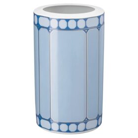 Signum-Vase aus Porzellan, blau