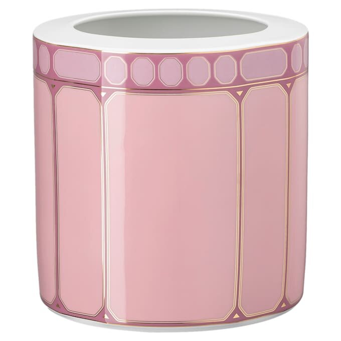 Signum-Vase aus Porzellan, breit, rosa Signum-Vase aus Porzellan, breit, rosa