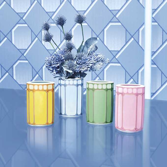 Signum-Vase aus Porzellan, mittelgross, blau Signum-Vase aus Porzellan, mittelgross, blau