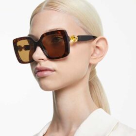 Sonnenbrille, übergross, quadratische Form, SK6001, braun