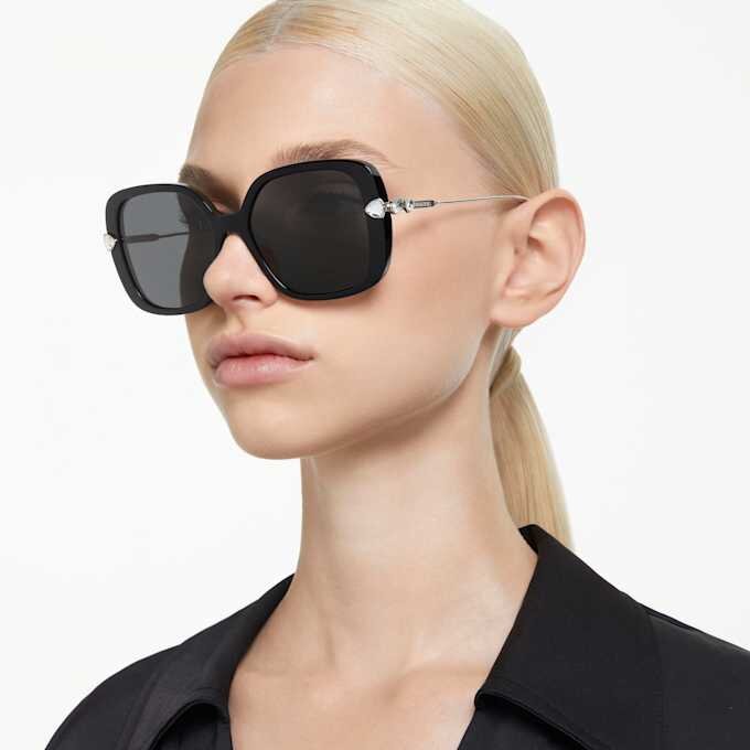 Sonnenbrille, übergross, quadratische Form, Sk6011, schwarz Sonnenbrille, übergross, quadratische Form, Sk6011, schwarz