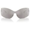 Sonnenbrille im Maskenstil, Swan, Sk7020, silberfarben Sonnenbrille im Maskenstil, Swan, Sk7020, silberfarben