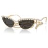 Sonnenbrille in Cat-Eye-Form, mit Kette, grau Sonnenbrille in Cat-Eye-Form, mit Kette, grau