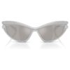 Sonnenbrille in Cat-Eye-Form, silberfarben Sonnenbrille in Cat-Eye-Form, silberfarben