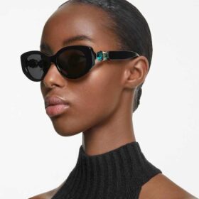Sonnenbrille in Cat-Eye-Form, Sk6002, Schwarz Sonnenbrille in Cat-Eye-Form, Sk6002, Schwarz