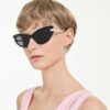 Sonnenbrille in Cat-Eye-Form, Sk6038, Schwarz Sonnenbrille in Cat-Eye-Form, Sk6038, Schwarz