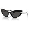 Sonnenbrille in Cat-Eye-Form, Sk6038, Schwarz Sonnenbrille in Cat-Eye-Form, Sk6038, Schwarz