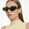 Sonnenbrille in Cat-Eye-Form, Sk6045, grün Sonnenbrille in Cat-Eye-Form, Sk6045, grün