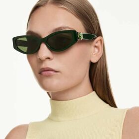 Sonnenbrille in Cat-Eye-Form, Sk6045, grün