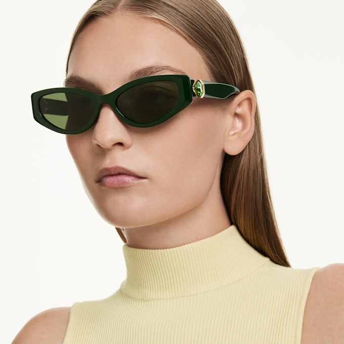 Sonnenbrille in Cat-Eye-Form, Sk6045, grün Sonnenbrille in Cat-Eye-Form, Sk6045, grün