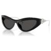 Sonnenbrille in Cat-Eye-Form, SK6046, Schwarz Sonnenbrille in Cat-Eye-Form, SK6046, Schwarz