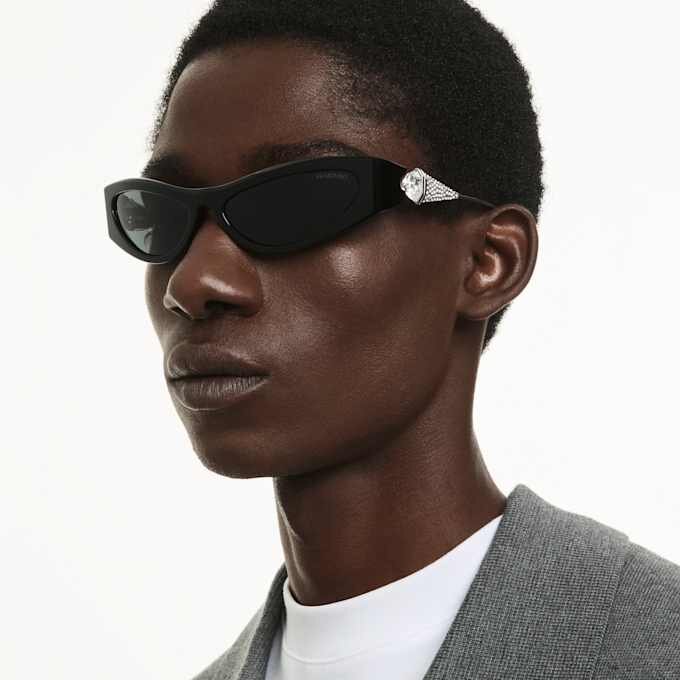 Sonnenbrille in Cat-Eye-Form, SK6046, Schwarz Sonnenbrille in Cat-Eye-Form, SK6046, Schwarz