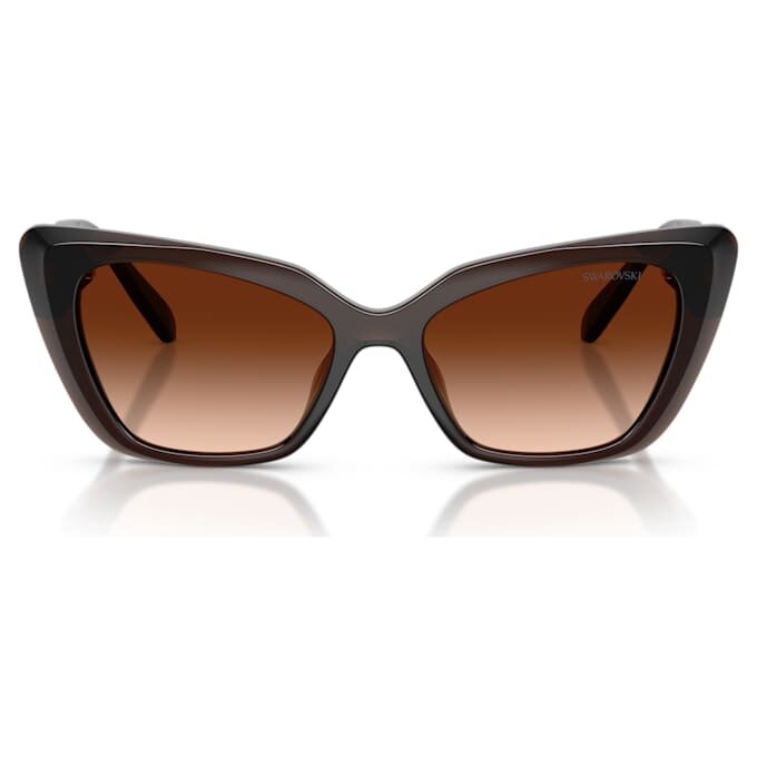 Sonnenbrille in Cat-Eye-Form, Sk6047, Dunkelbraun Sonnenbrille in Cat-Eye-Form, Sk6047, Dunkelbraun