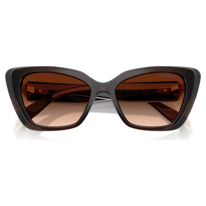Sonnenbrille in Cat-Eye-Form, Sk6047, Dunkelbraun Sonnenbrille in Cat-Eye-Form, Sk6047, Dunkelbraun