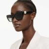 Sonnenbrille in Cat-Eye-Form, Sk6047, Schwarz Sonnenbrille in Cat-Eye-Form, Sk6047, Schwarz