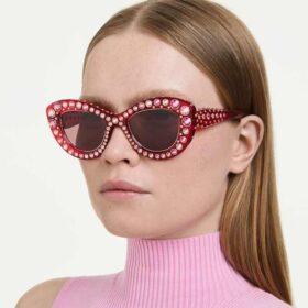 Sonnenbrille in Cat-Eye-Form, Sk6060, rot