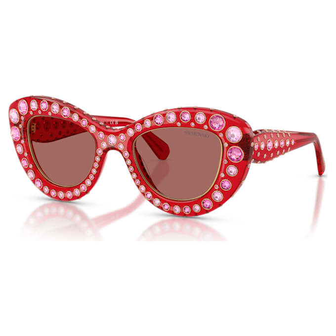 Sonnenbrille in Cat-Eye-Form, Sk6060, rot Sonnenbrille in Cat-Eye-Form, Sk6060, rot