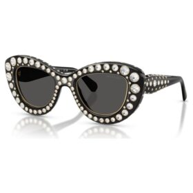 Sonnenbrille in Cat-Eye-Form, Sk6060, silberfarben