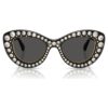 Sonnenbrille in Cat-Eye-Form, Sk6060, silberfarben Sonnenbrille in Cat-Eye-Form, Sk6060, silberfarben