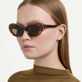 Sonnenbrille in Cat-Eye-Form, Sk6061U, Braun