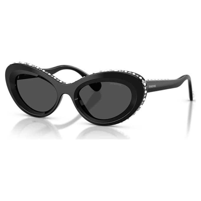 Sonnenbrille in Cat-Eye-Form, Sk6061U, Schwarz Sonnenbrille in Cat-Eye-Form, Sk6061U, Schwarz