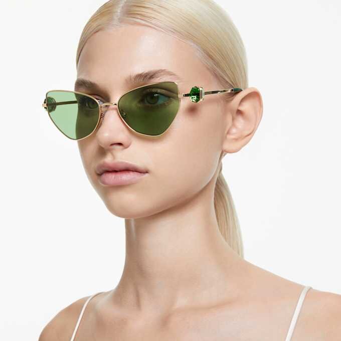 Sonnenbrille in Cat-Eye-Form, Sk7003, grün Sonnenbrille in Cat-Eye-Form, Sk7003, grün
