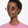Sonnenbrille in Cat-Eye-Form, Sk7003, Pink Sonnenbrille in Cat-Eye-Form, Sk7003, Pink