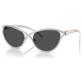 Sonnenbrille in Cat-Eye-Form, Sk7025, silberfarben
