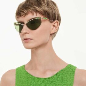 Sonnenbrille in Cat-Eye-Form, SK7039, Goldton