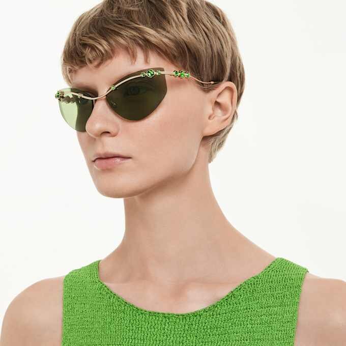 Sonnenbrille in Cat-Eye-Form, SK7039, Goldton Sonnenbrille in Cat-Eye-Form, SK7039, Goldton