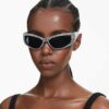 Sonnenbrille in Maskenform, SK6027, Schwarz Sonnenbrille in Maskenform, SK6027, Schwarz