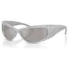 Sonnenbrille in Maskenform, Sk6027, silberfarben