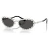 Sonnenbrille in ovaler Form, 2-in-1-Aufsteckbrille, Sk7044, silberfarben Sonnenbrille in ovaler Form, 2-in-1-Aufsteckbrille, Sk7044, silberfarben