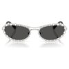 Sonnenbrille in ovaler Form, 2-in-1-Aufsteckbrille, Sk7044, silberfarben Sonnenbrille in ovaler Form, 2-in-1-Aufsteckbrille, Sk7044, silberfarben