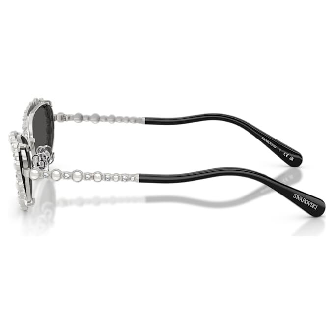 Sonnenbrille in ovaler Form, 2-in-1-Aufsteckbrille, Sk7044, silberfarben Sonnenbrille in ovaler Form, 2-in-1-Aufsteckbrille, Sk7044, silberfarben