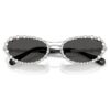 Sonnenbrille in ovaler Form, 2-in-1-Aufsteckbrille, Sk7044, silberfarben Sonnenbrille in ovaler Form, 2-in-1-Aufsteckbrille, Sk7044, silberfarben