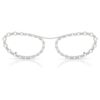Sonnenbrille in ovaler Form, 2-in-1-Aufsteckbrille, Sk7044, silberfarben Sonnenbrille in ovaler Form, 2-in-1-Aufsteckbrille, Sk7044, silberfarben