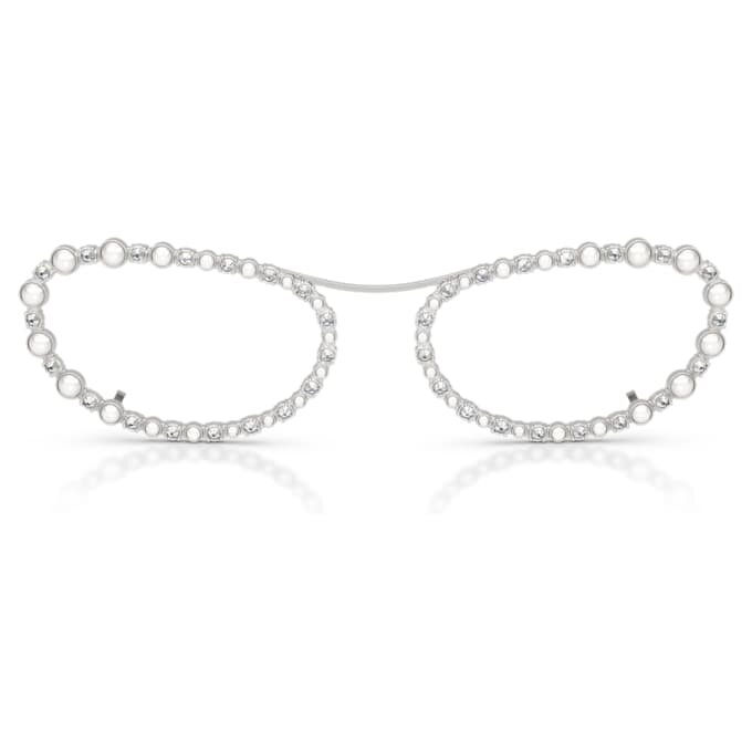 Sonnenbrille in ovaler Form, 2-in-1-Aufsteckbrille, Sk7044, silberfarben Sonnenbrille in ovaler Form, 2-in-1-Aufsteckbrille, Sk7044, silberfarben