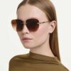 Sonnenbrille in quadratischer Form, Sk7043, braun Sonnenbrille in quadratischer Form, Sk7043, braun