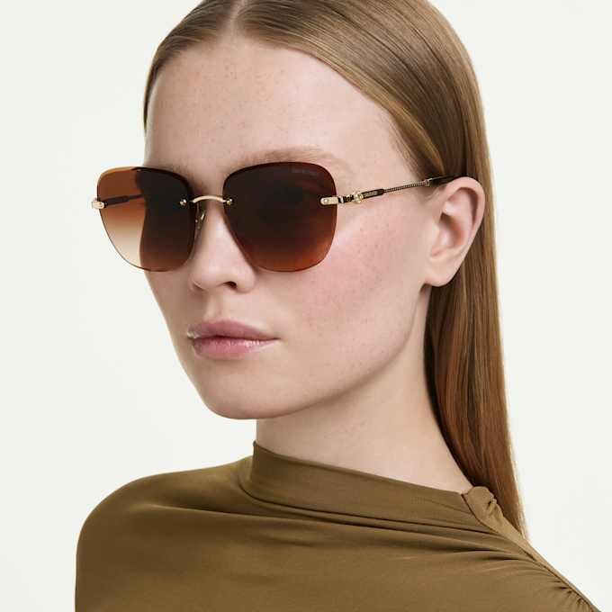 Sonnenbrille in quadratischer Form, Sk7043, braun Sonnenbrille in quadratischer Form, Sk7043, braun