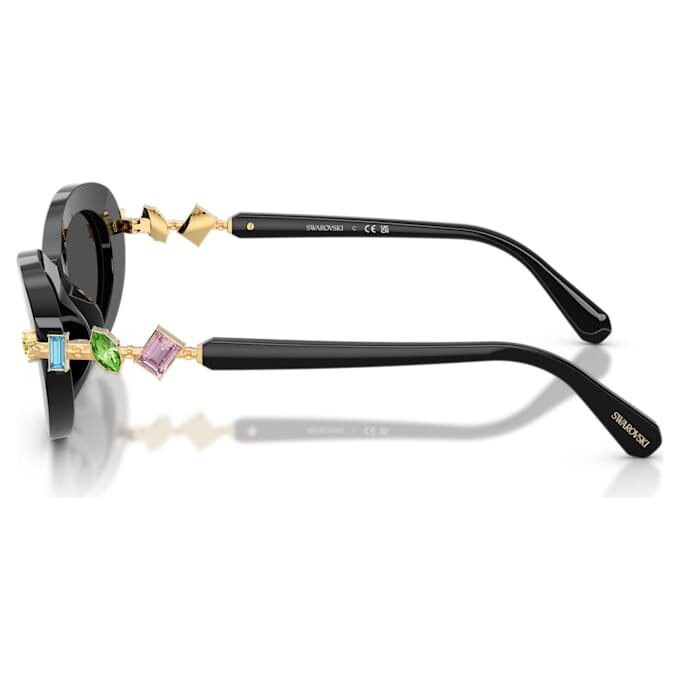 Sonnenbrille, ovale Form, schwarz Sonnenbrille, ovale Form, schwarz
