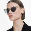 Sonnenbrille, ovale Form, Sk7017, silberfarben