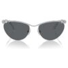 Sonnenbrille, ovale Form, Sk7017, silberfarben