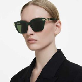 Sonnenbrille, quadratische Form, grün