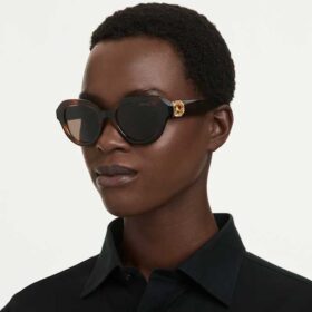 Sonnenbrille, runde Form, braun